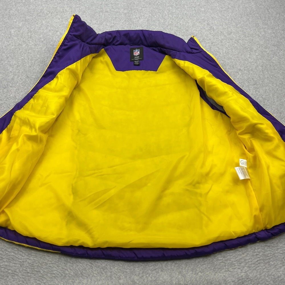 Minnesota Vikings Vest Women's XXL Purple NFL Team Apparel GIII Full‎ Zip Puffer - Picture 2 of 10
